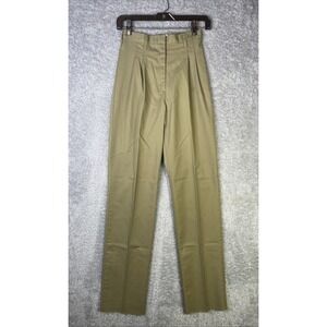 VTG Crest Career Images Womens 6 Tan Made in USA Slacks Unhemmed 24W